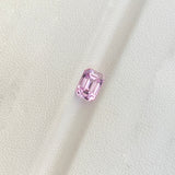 1.56 ct Pink Sapphire Emerald Cut Natural Ceylon Unheated