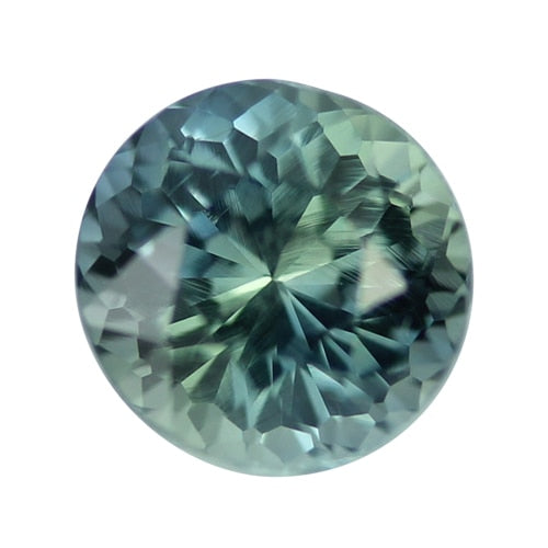 2.22 ct Round Blue Green Sapphire Certified Unheated