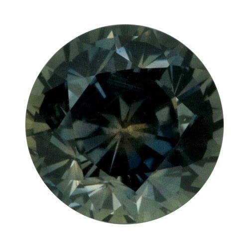 2.51 ct Round Green	Sapphire Certified Unheated