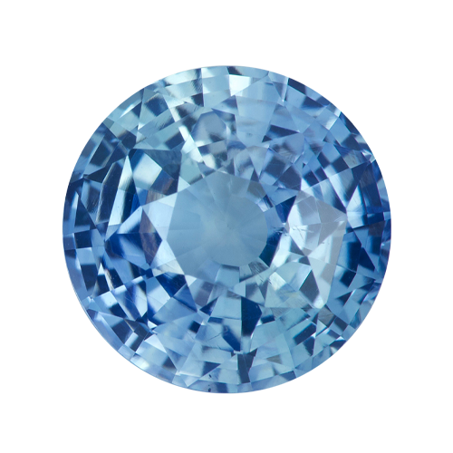 2.13 ct Round Blue Natural  Unheated Sapphire