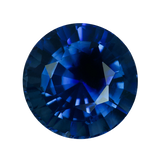1.37 ct Round Blue Sapphire Certified Unheated