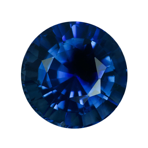 1.37 ct Round Blue Sapphire Certified Unheated