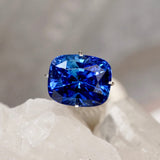 5.31 ct Royal Blue Cushion Sapphire Unheated Sri Lanka