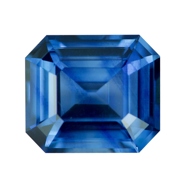 3.05 ct Royal Blue Sapphire Emerald Cut Natural Heated Ceylon