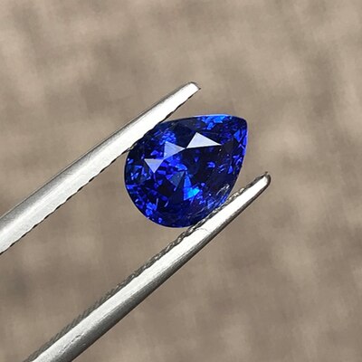 1.93 ct Royal Blue Pear Sapphire Heated