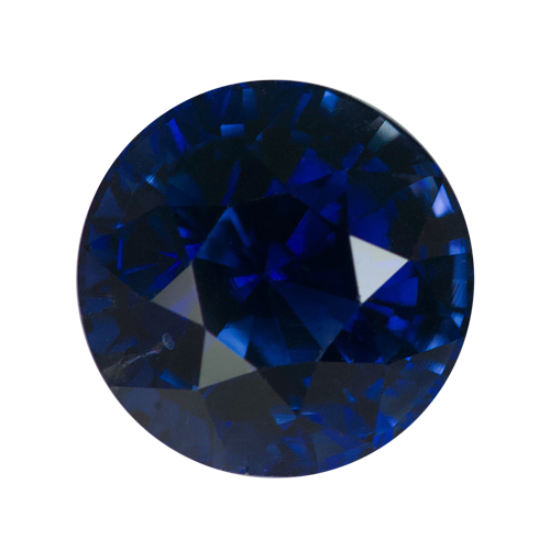 2.48 ct Round Blue Sapphire Certified Unheated