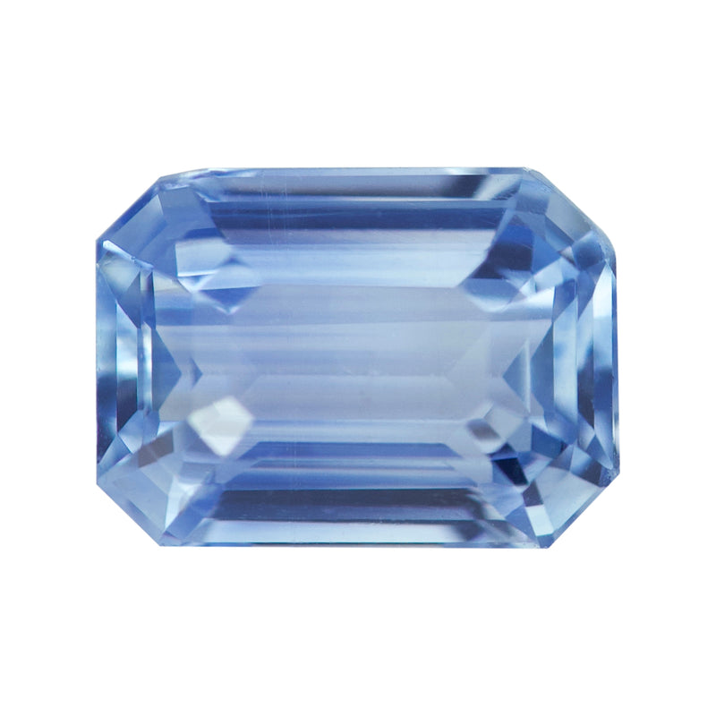 2.07 ct Blue Sapphire Emerald Cut Natural Heated Ceylon