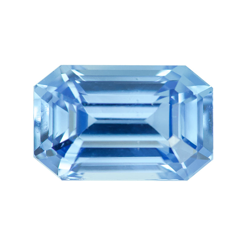 1.94 ct Sky Blue Sapphire Emerald Cut Ceylon Natural Unheated