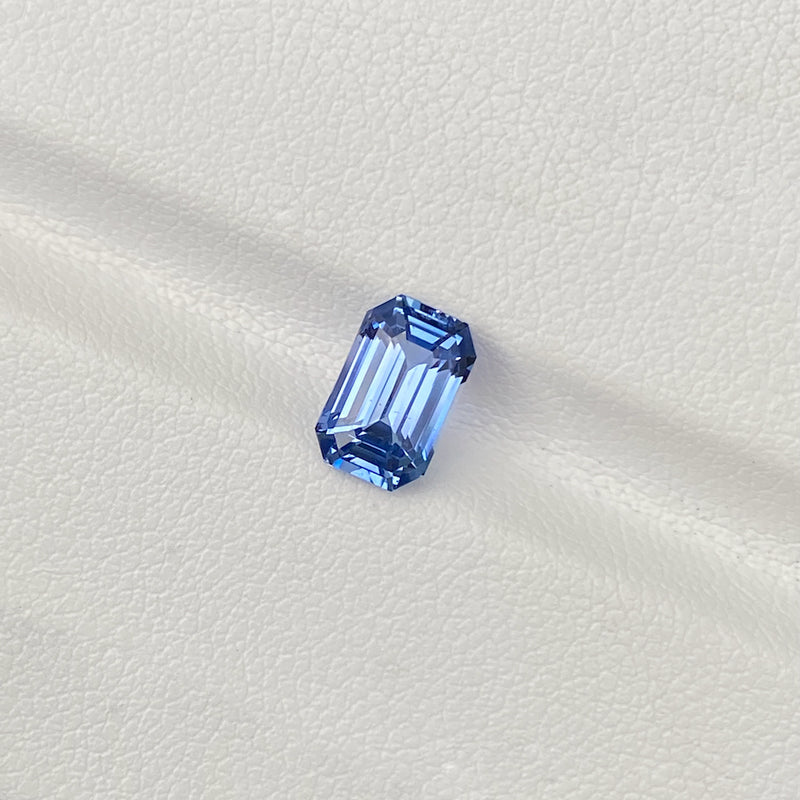 1.94 ct Sky Blue Sapphire Emerald Cut Ceylon Natural Unheated