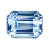 Sky Blue Unheated Ceylon Blue Sapphire Platinum Engagement Ring