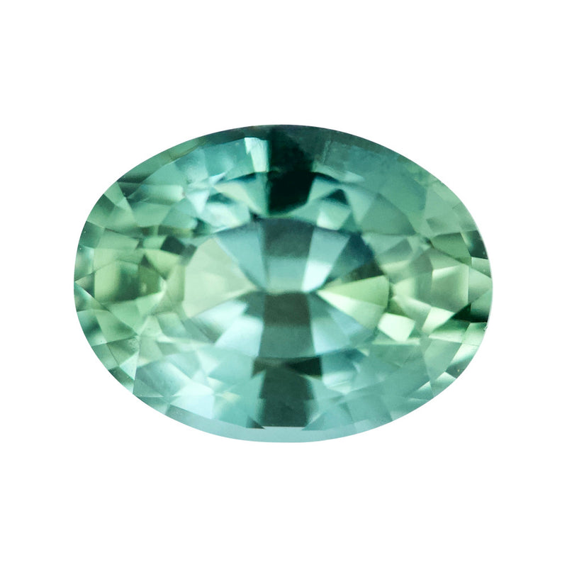 2.10 ct Green Sapphire Oval Natural Unheated