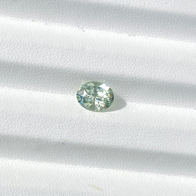 2.27 ct Mint Green Sapphire Oval Natural Unheated