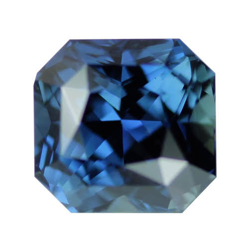 2.89 ct Greenish Blue Square Radiant Cut Natural Unheated Sapphire