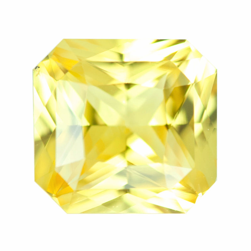 2.02 ct Yellow Sapphire Radiant Cut Natural heated