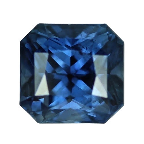 2.48 ct Steel Blue Square Radiant Cut Natural Unheated Sapphire