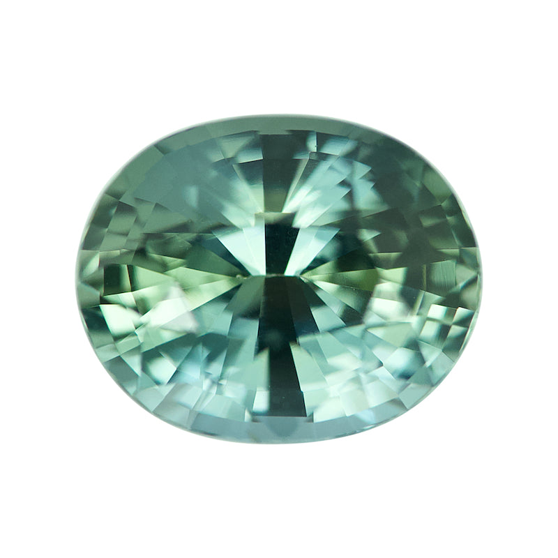 2.04 ct Teal Green Sapphire Oval Natural Unheated