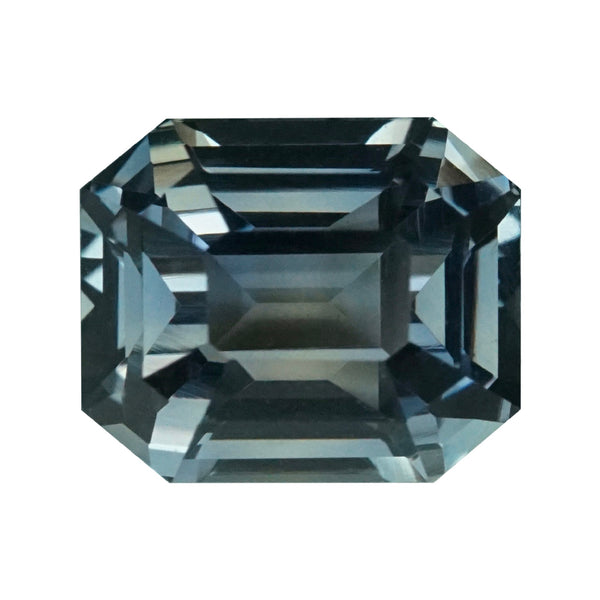 2.00 ct Teal Grey Green Sapphire Emerald Cut Unheated Madagascar