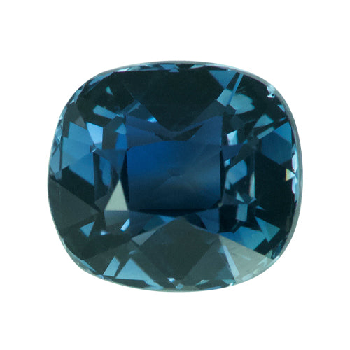 2.19 ct Cushion Cut Bluish Green Sapphire Certified Unheated