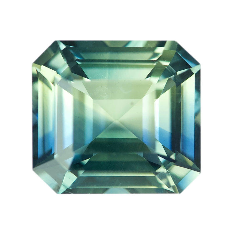 1.88 ct Teal Sapphire Emerald Cut Natural Unheated