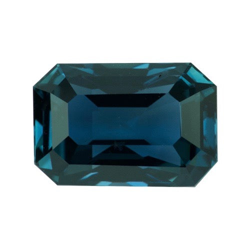 2.06 ct Teal Blue Green Emerald Cut Natural Sapphire Unheated