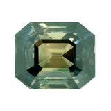 2.82 ct Teal Sapphire Emerald Cut Natural Unheated