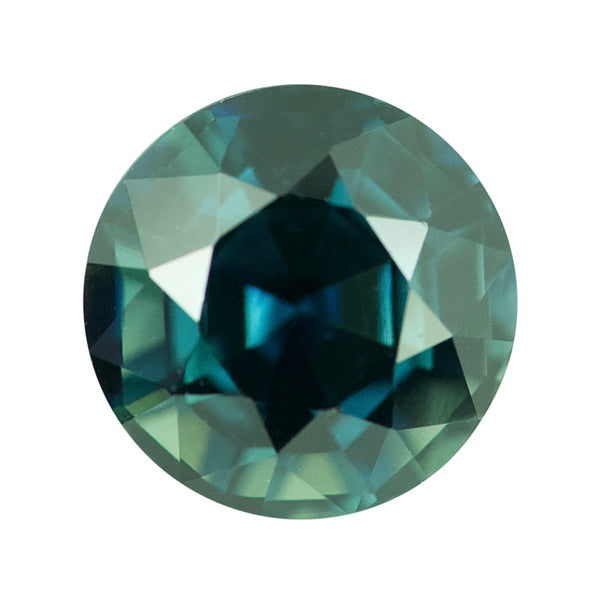 1.58 ct Teal Sapphire Round Natural Unheated