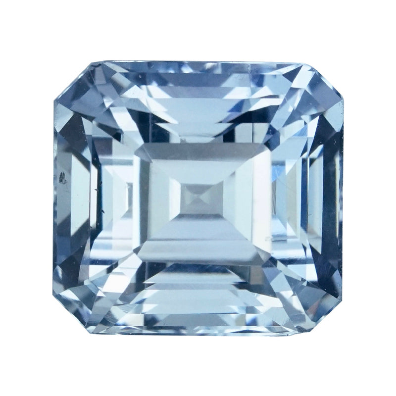 3.68 ct Grey Sky Blue Sapphire Emerald Cut Unheated Sri Lanka