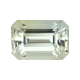 4.17 ct Light Yellow Sapphire Emerald Cut Natural Unheated