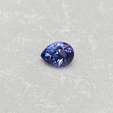 1.54 ct Bluish Violet Sapphire Pear Cut Unheated Ceylon