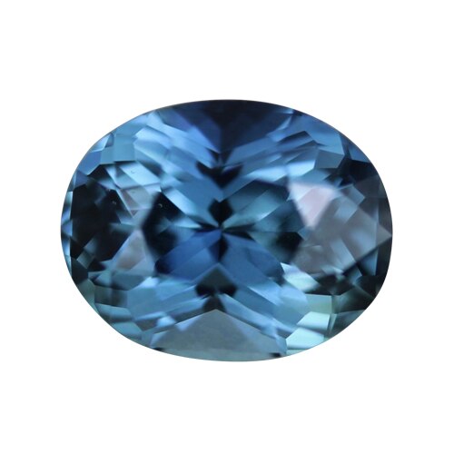 1.53 ct Oval Blue Green Sapphire Certified Unheated
