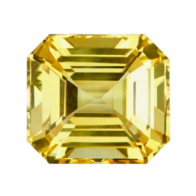 4 ct GIA Certified Emerald Cut Yellow Sapphire Natural Unheated YS1078
