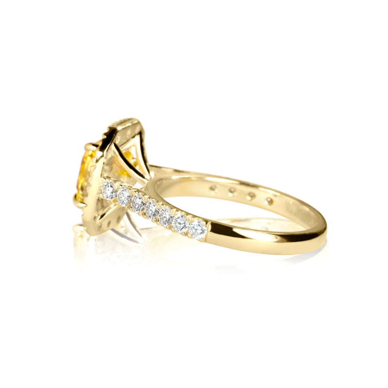 Unheated Yellow Sapphire Yellow Gold Engagement Ring