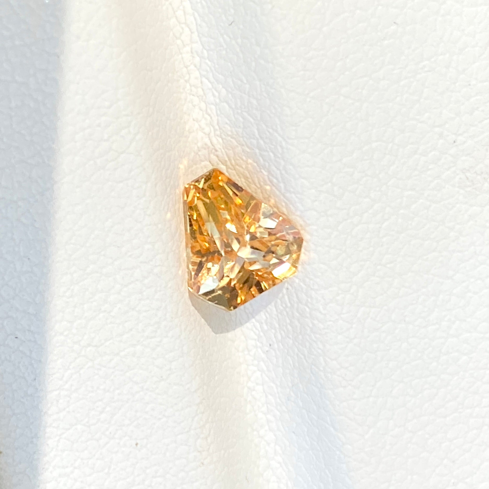 1.61 ct Yellow Sapphire Unique Shield Cut Heated Gemstones