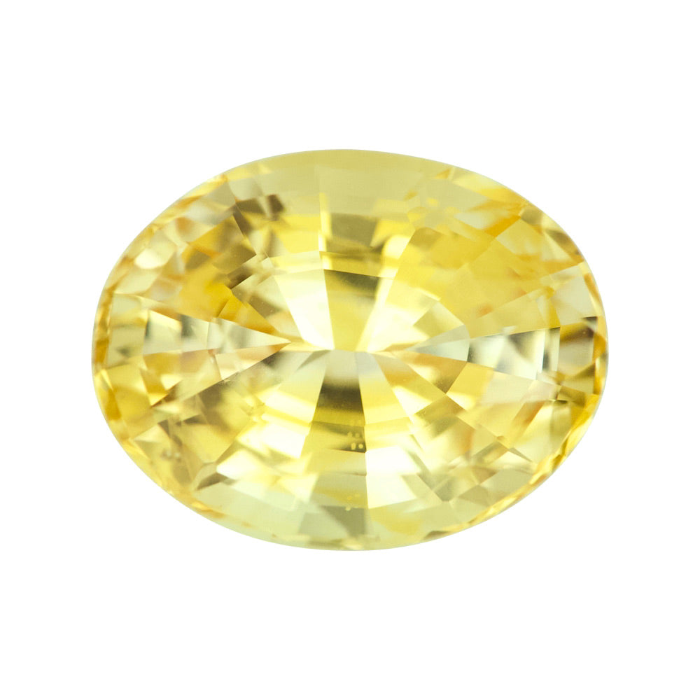 2.99 ct Champagne Yellow Sapphire Oval Shape Natural Heated