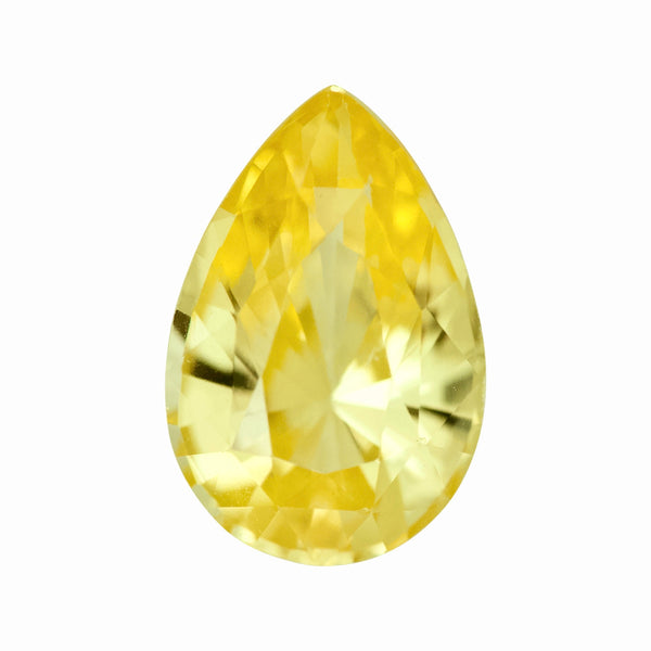 2.06 ct Yellow Sapphire Pear Natural Unheated