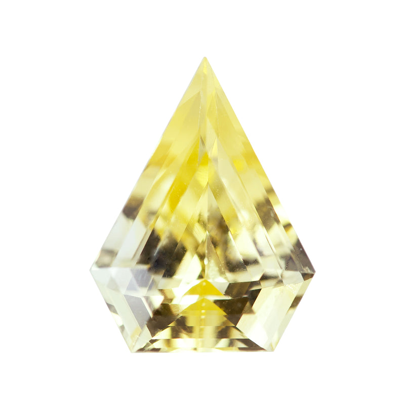 3.19 ct Yellow Sapphire Fancy Triangular Cut Natural Heated